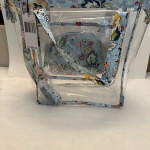NWT—Vera Bradley Clearly Colorful Stadium Tote Floating Garden Print